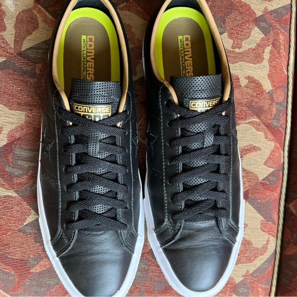 Converse One Star Cons Ox Black Leather Low Top Mens Classic Sneakers. Size 13. - Picture 2 of 7